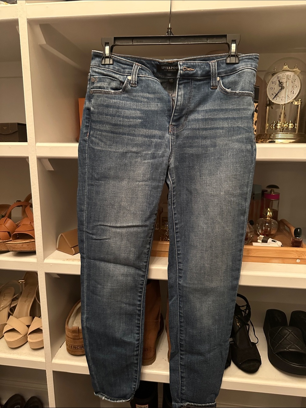 Liverpool Blue Washed Slim Stretch Jeans